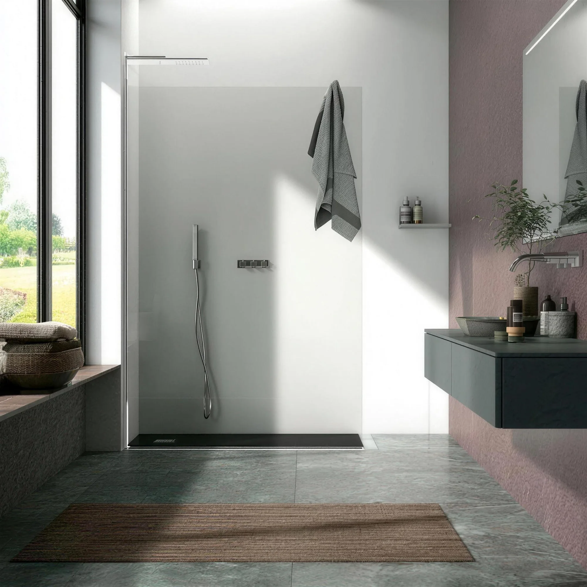 Box doccia walk-in su misura CSA