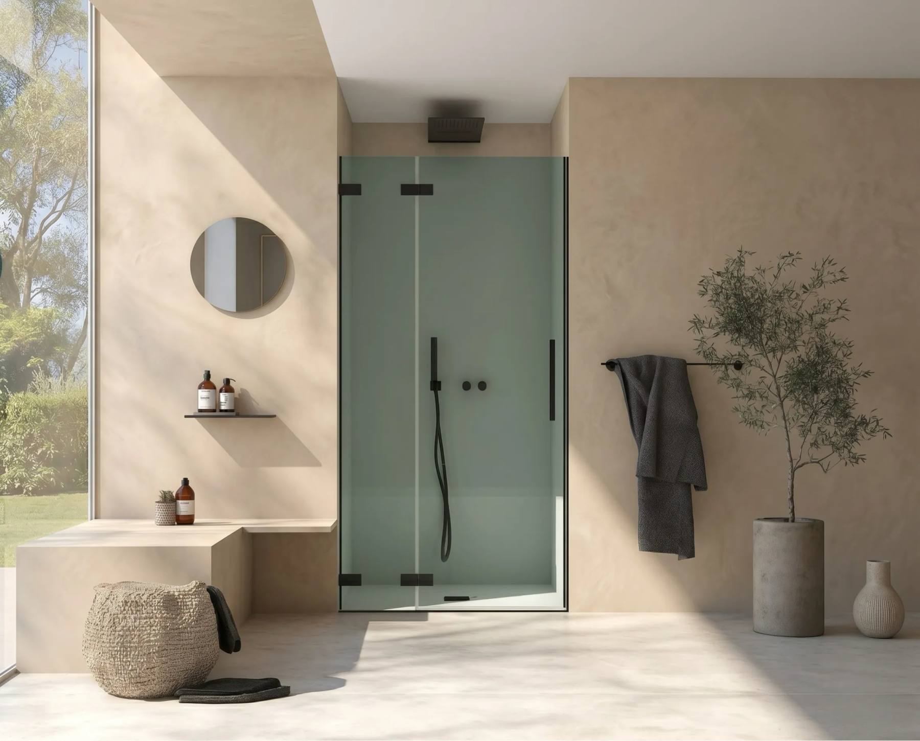 Soffione doccia a soffitto: come integrarlo nel box, requisiti impianto e idee di design